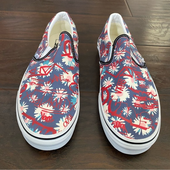Vans floral loafer shoes women’s size 11 - No box - Picture 3 of 7